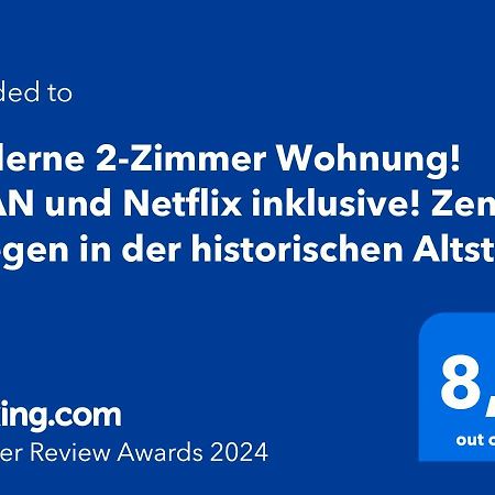 Moderne 2-Zimmer Wohnung! Wlan Und Netflix Inklusive! Zentral Gelegen In Der Historischen Altstadt! 施塔德 外观 照片